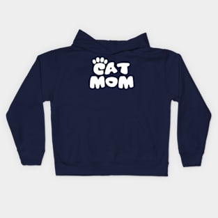 Cat Mom Logo Kids Hoodie